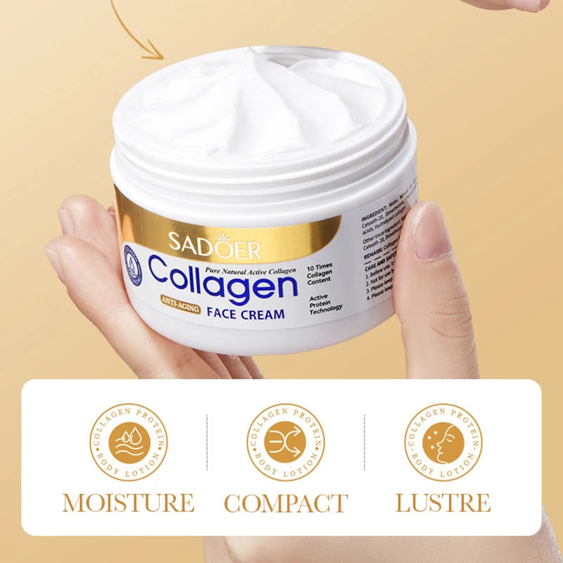 Crema facial reafirmante con colágeno SADOER sknicare Cremas faciales hidratantes Crema facial Productos de belleza para el cuidado de la piel del rostro