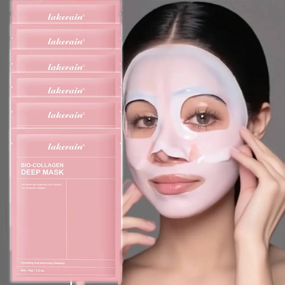 Bio-Collagen Real Deep Mask Supplement Collagen Hydrating Overnight Hydrogel Mask Elasticity Improvement Pore Minimizing Firming