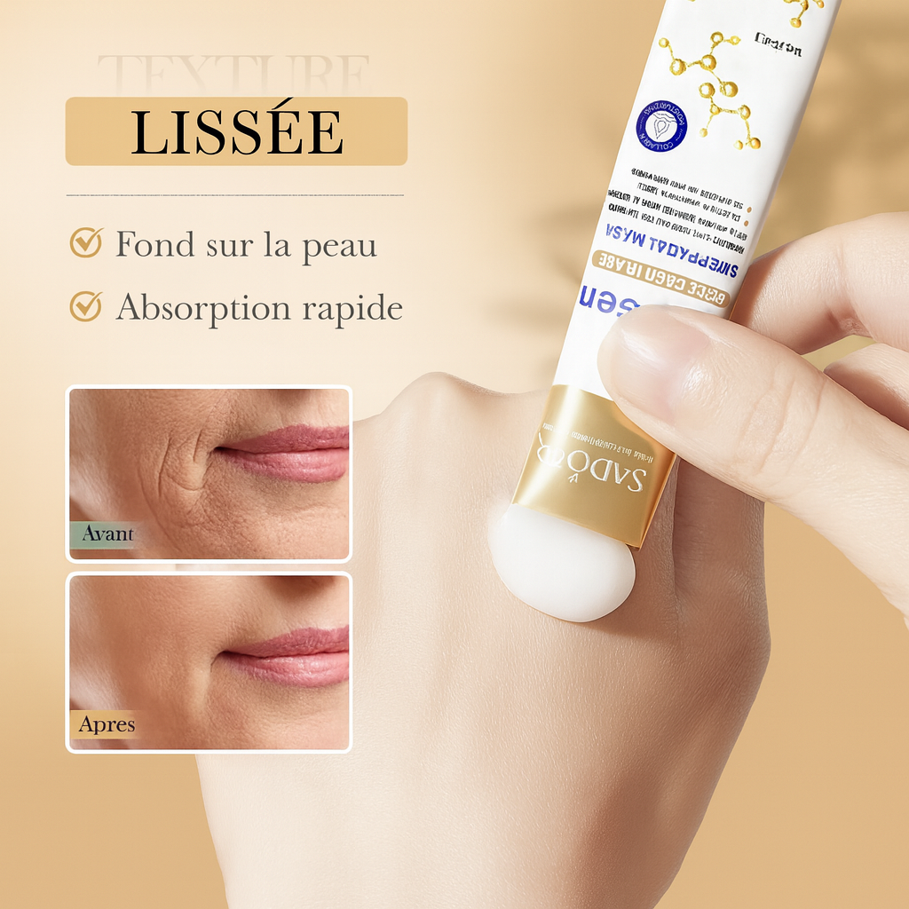 Mascarillas faciales SADOER con colágeno para dormir, 30 unidades, hidratantes, iluminadoras, reafirmantes y para el cuidado facial.