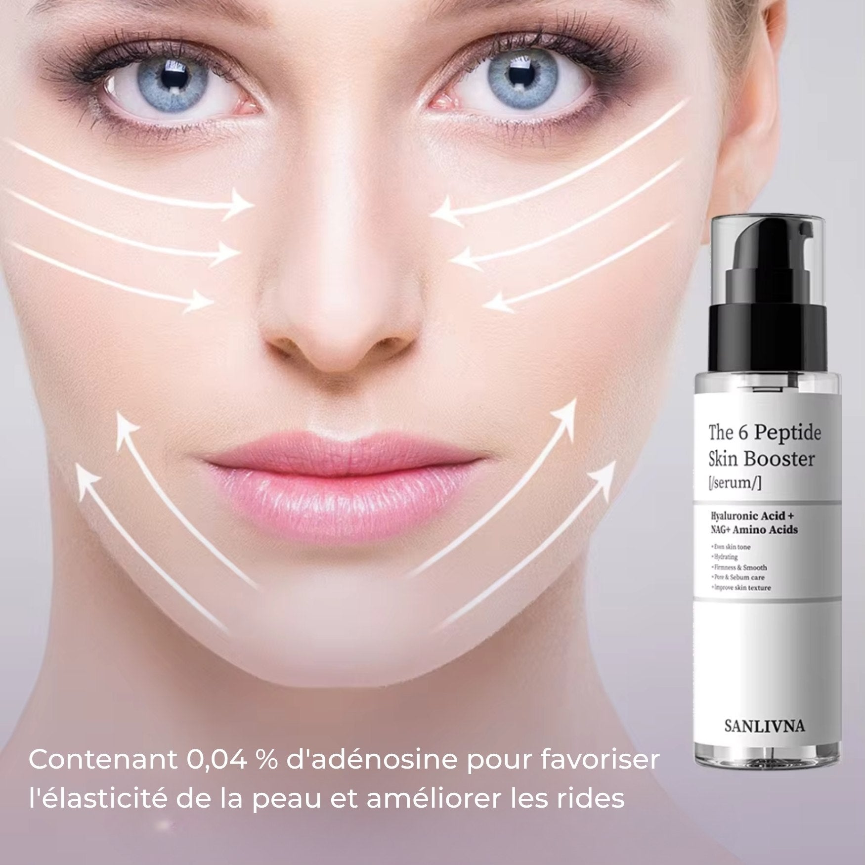 Résultats du sérum 6 peptides : peau lissée, rides atténuées et qualité de peau améliorée