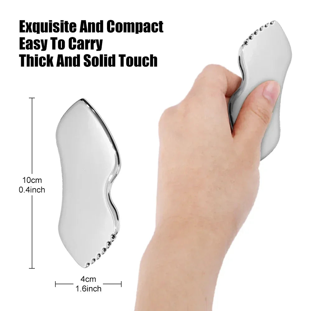 Gua Sha Board Guasha Massage for Face Stainless Steel Body Massager Facial Scraping Plate SPA  Guasha Scraper for Neck Back