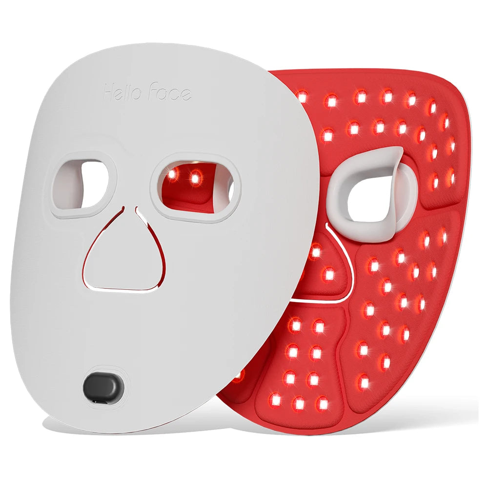 Masque LED visage disponible en plusieurs couleurs avec design ergonomique gris