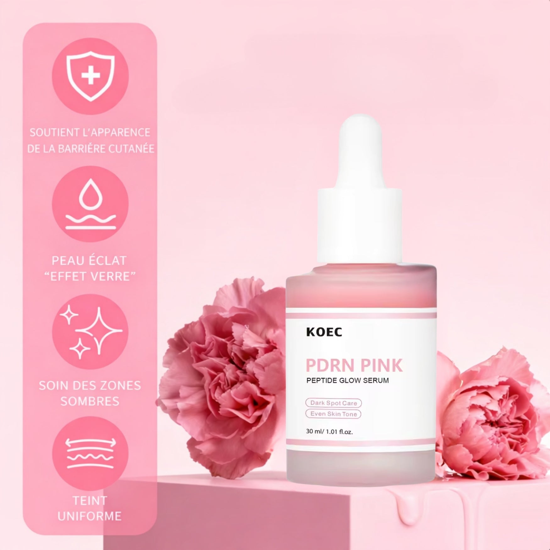 molecule pdrn rose ingredient actif pour soin du teint uniforme