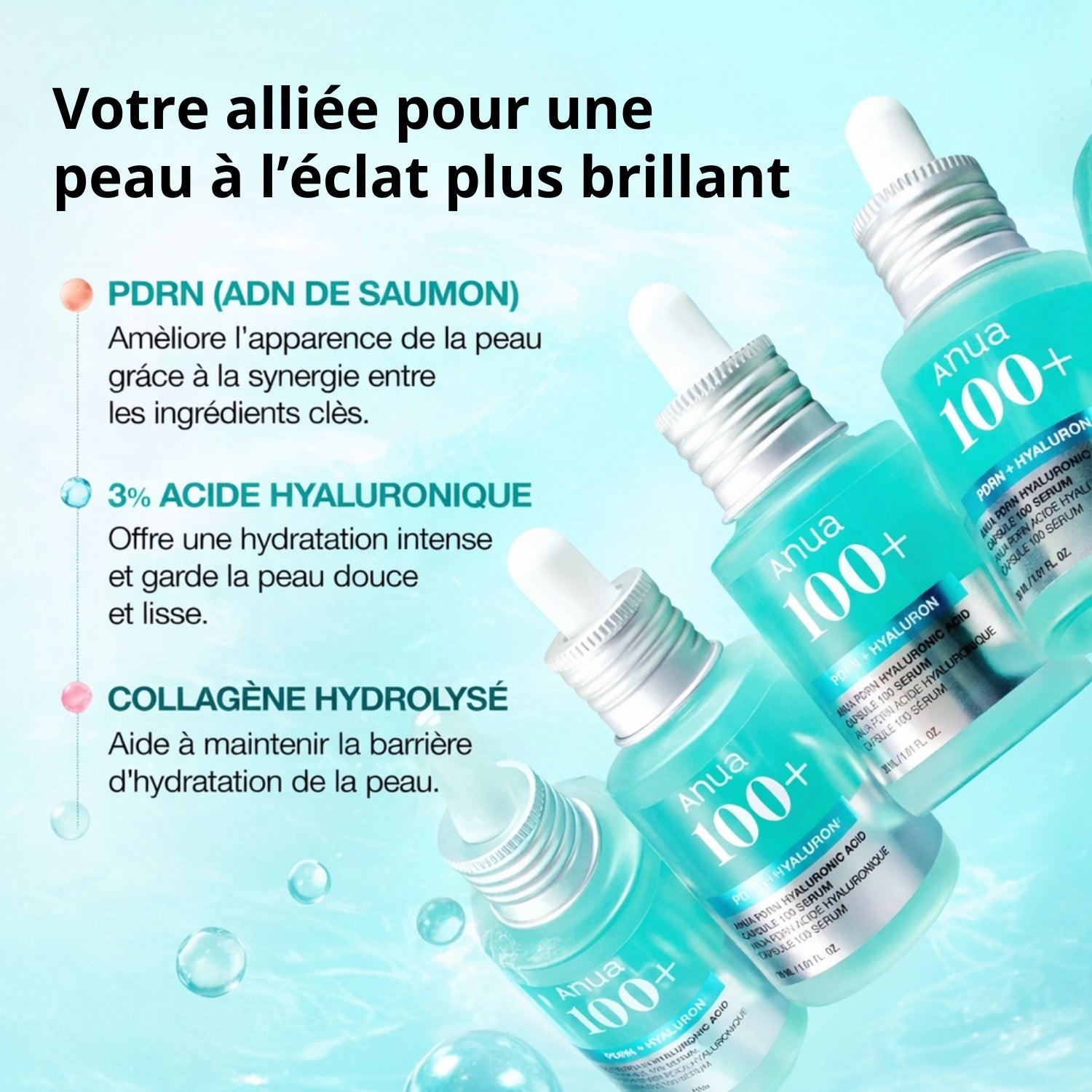 bienfaits du pdrn serum acide hyaluronique peau hydratee lumineuse