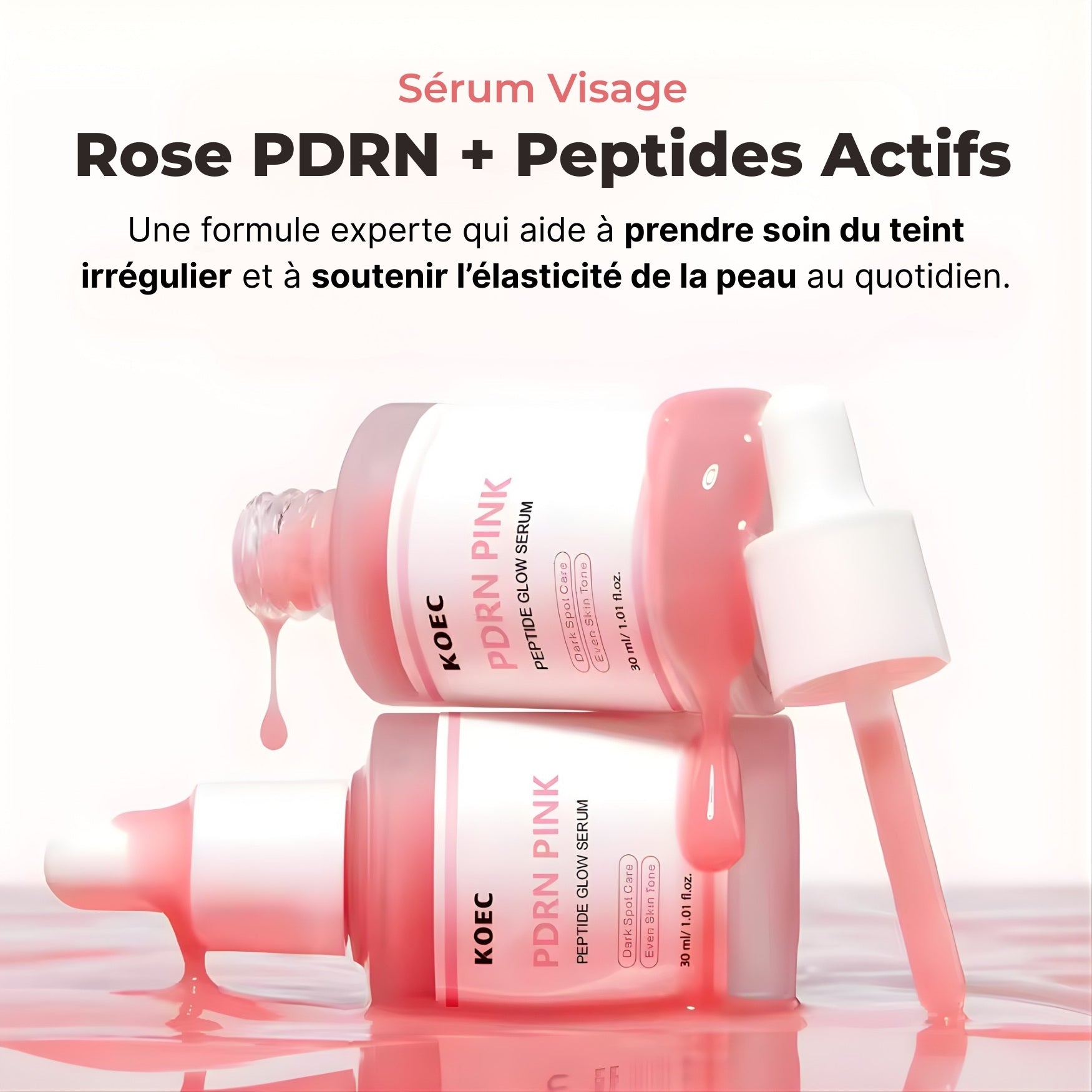 texture legere du serum rose pdrn peptides a absorption rapide